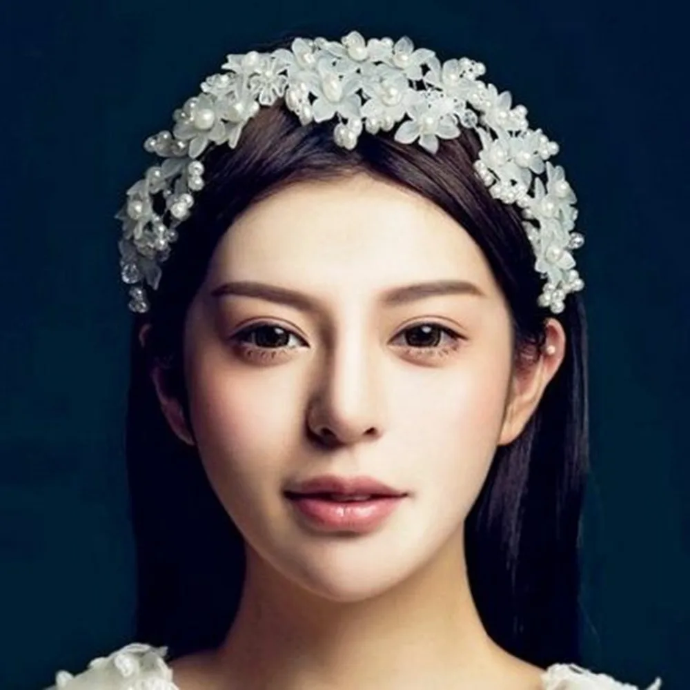 Exquisite handmade pearl head flower bridal tiara12 | Свадьбы и торжества