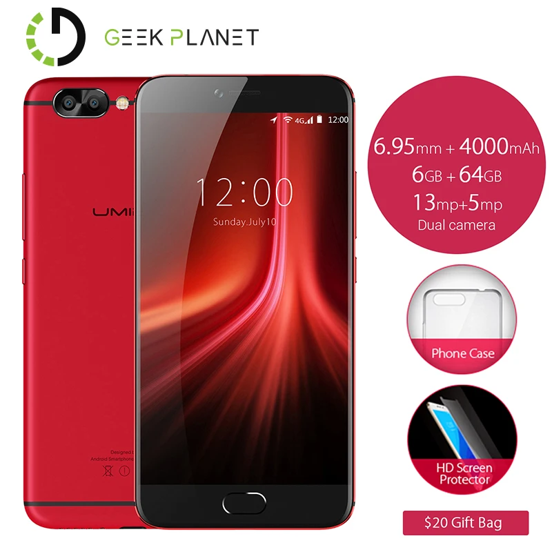 UMIDIGI Z1/Z1 Pro 6 ГБ Оперативная память 64 Встроенная Helio P20 MTK6757 2 3 ГГц Octa Core 5 дюймов FHD