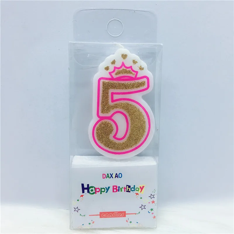 Candle-G-Pink5 5 шт. Блестящий золотистый Серебристый звезды в форме сердца День рождения свечи для детей мальчик девочка украшения для вечеринки на день рождения торт свечи - Цвет: Candle-G-Pink5