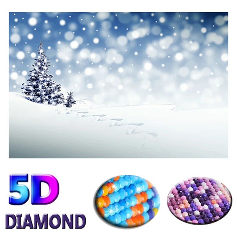 Diy вышитый стразами зимний пейзаж 5D Алмазная мозаика картина современного