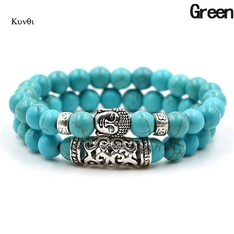 2 шт./компл. Непал Индия статуя Будды из бисера браслет для мужчин браслеты с