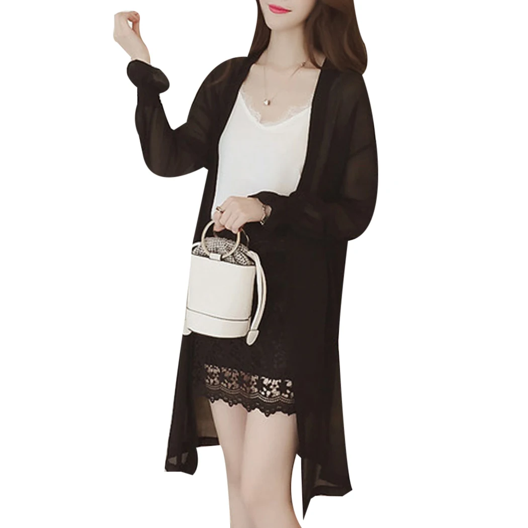 Новые Элегантные летние шифон кимоно кардиган Для женщин блузка цветочной