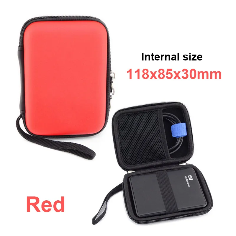 GH1328-red Защитный чехол для жесткого диска 2,5 дюйма для Seagate samsung WD Жесткий диск Питание USB кабель зарядное устройство Внешний жесткий футляр для дисков чехол - Цвет: GH1328-red