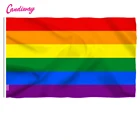 Флаг ЛГБТ, 90x60 см, Радужный, 3 х2 фута