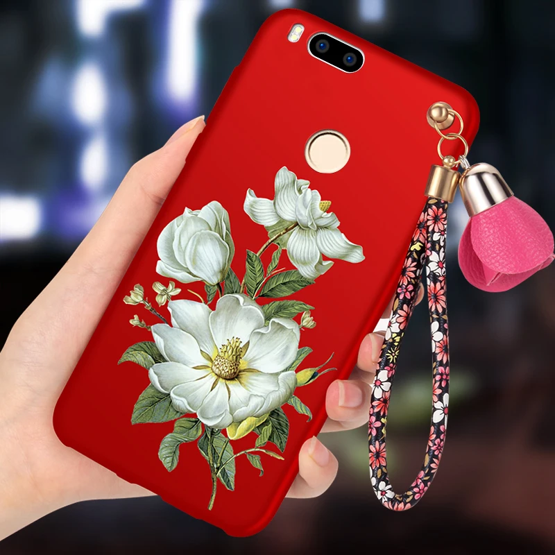 Чехол для xiaomi 5X силиконовый роскошный чехол с рисунком пиона защитный mi 5x из ТПУ