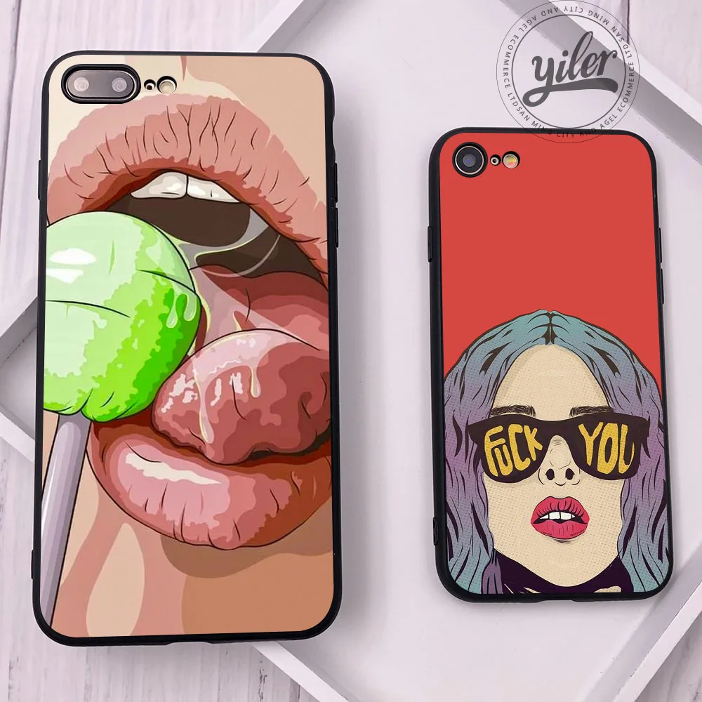 

Fashion Woman Lips Fundas Case for iPhone 8 Plus 11 12 13 Pro Max XS Max Shell for iPhone SE 2020 6S 8 7 Plus XR 12 13mini Cases