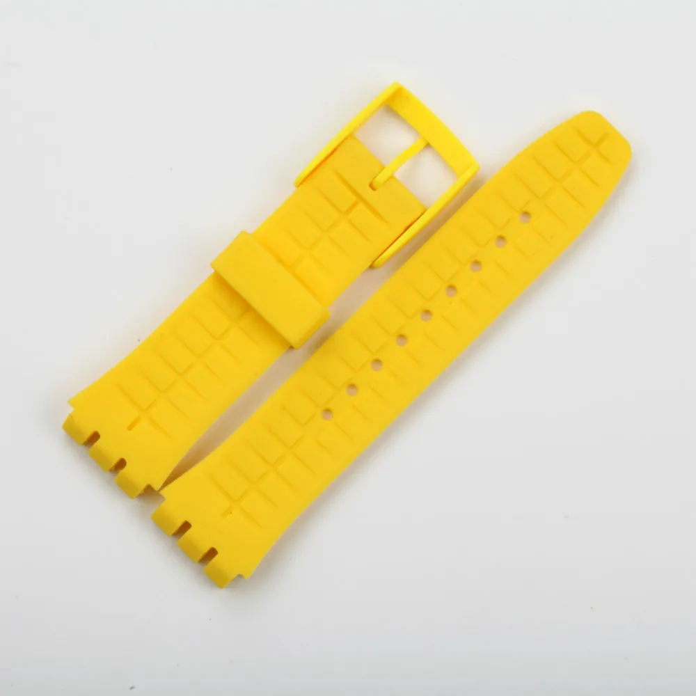 Плюс ремешок мягкий силиконовый сменный для наручных часов Swatch SUUP100 SUUB Ремешок Pin