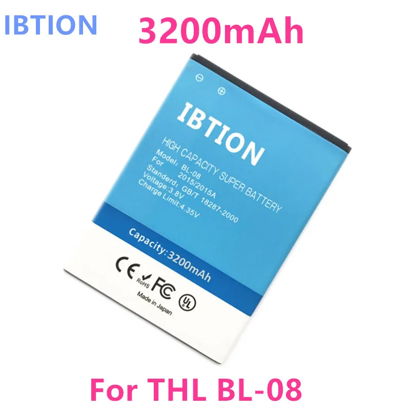 Новый BL 08 3200 мАч Мобильный телефон Аккумулятор для THL 2015 A BL08 Замена