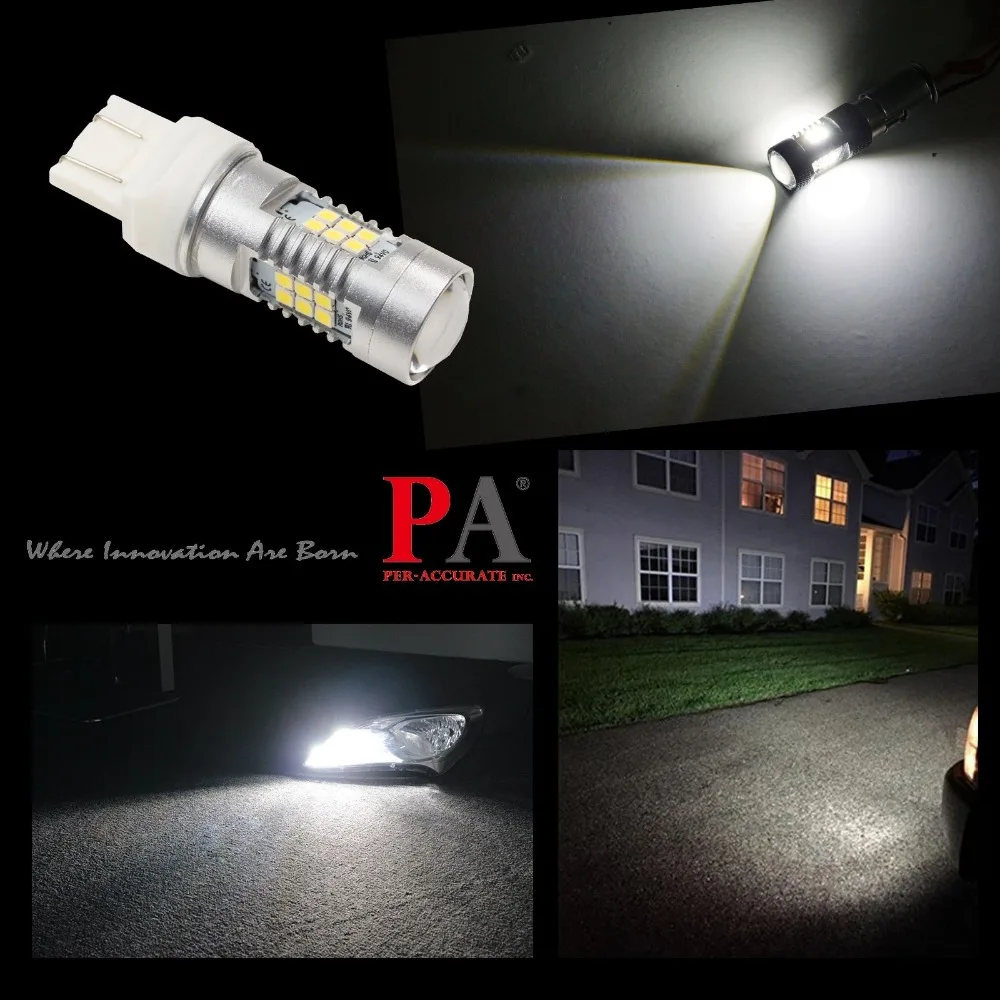 Фото PA светодиодный 2 шт. x 21SMD-2835-светодиодный White-T20-7443-7440-2835-Light лампа | Автомобили и