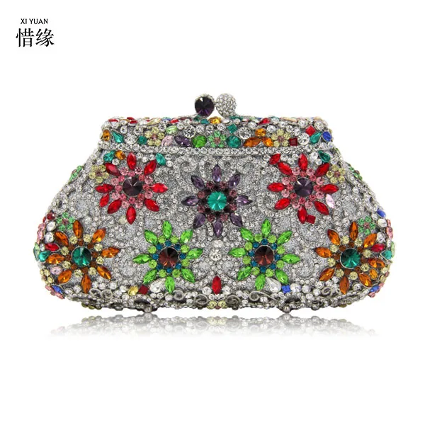 Брендовые вечерние сумки XIYUAN женские роскошные золотые повседневные клатчи с