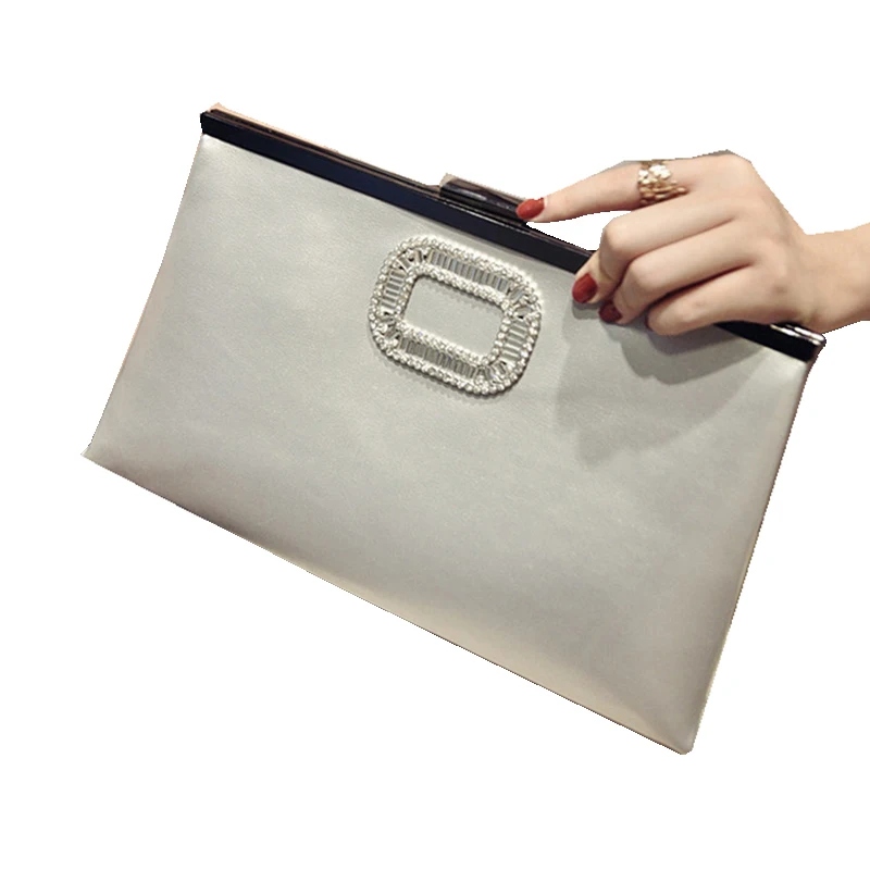 Женская сумка на цепочке Вместительная женская клатч модный кошелек конверт 2017