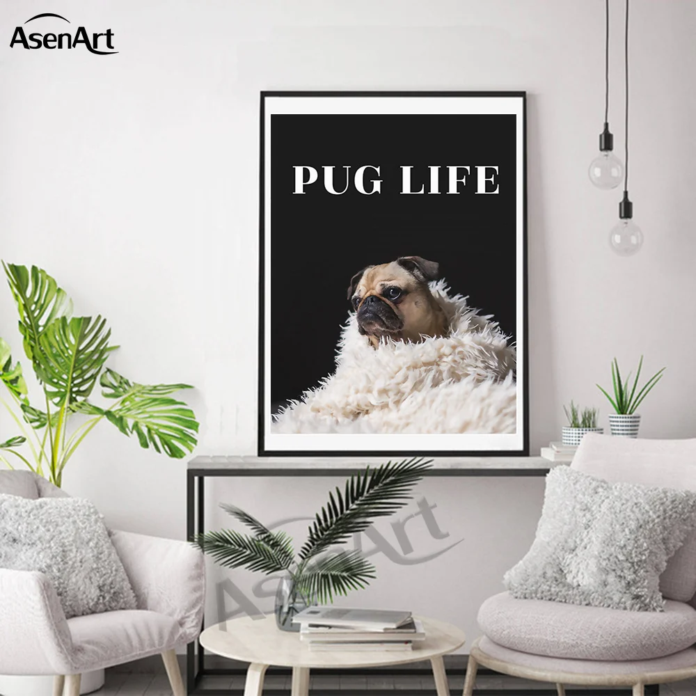 Скандинавский плакат горячее Европейское перо собака холст Художественная