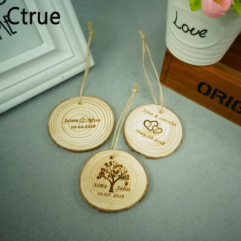 Индивидуальные деревянные подарочные бирки в виде бревен 5 см | Дом и сад