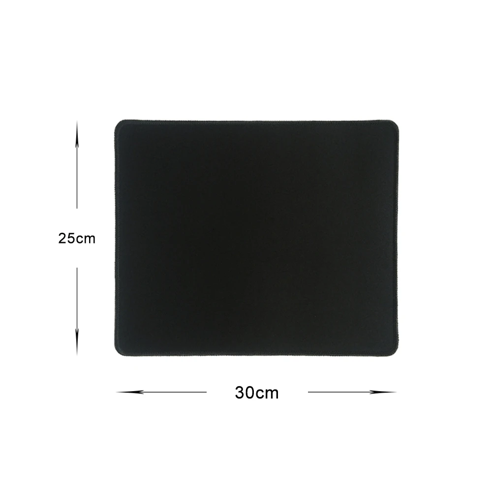 Black30x25cm Чистый черный большой игровой коврик для мыши, цветной коврик для мыши, коврик для клавиатуры, Настольный коврик для ноутбука, ноутбука, геймера, коврик для мыши - Цвет: Black30x25cm