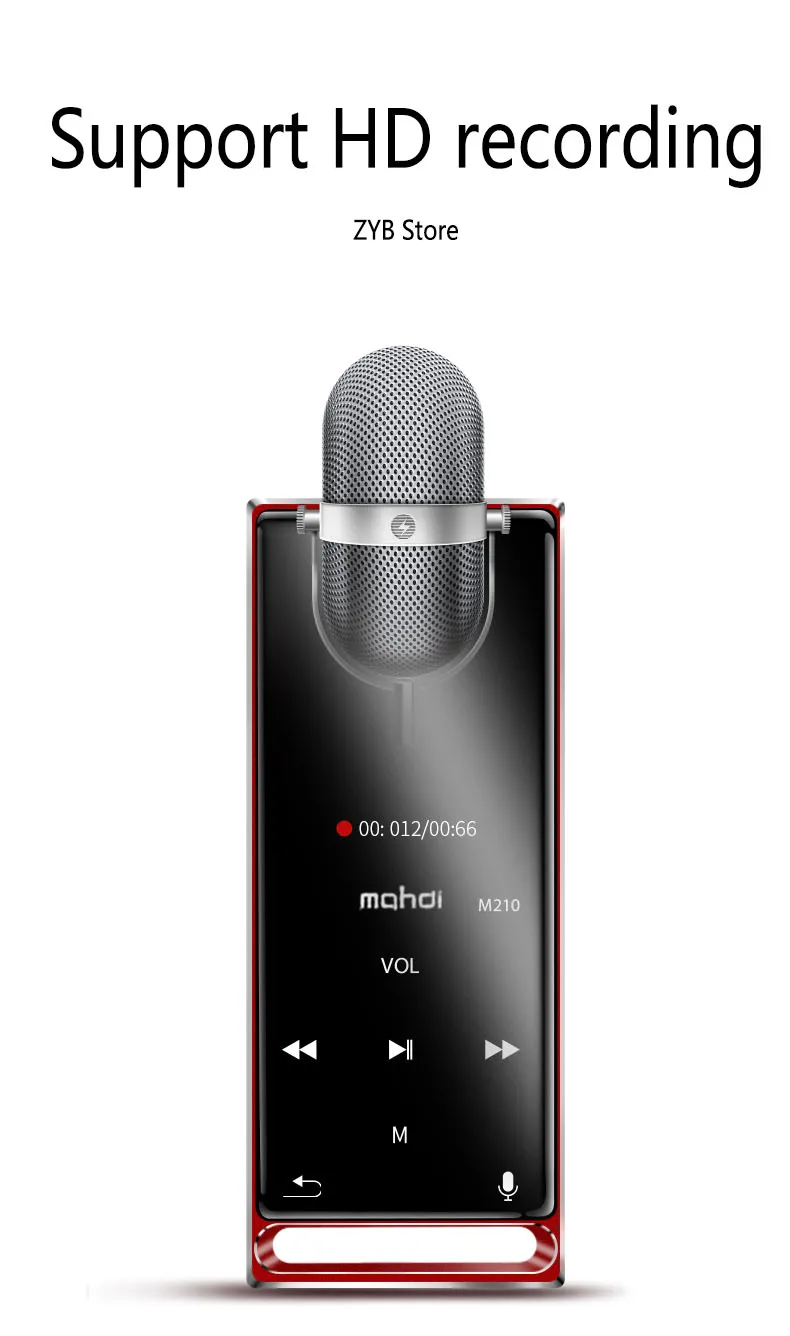 Металлический Bluetooth MP3-плеер встроенный динамик Портативный Аудио 16 ГБ с fm-радио APE Flac спортивный музыкальный плеер