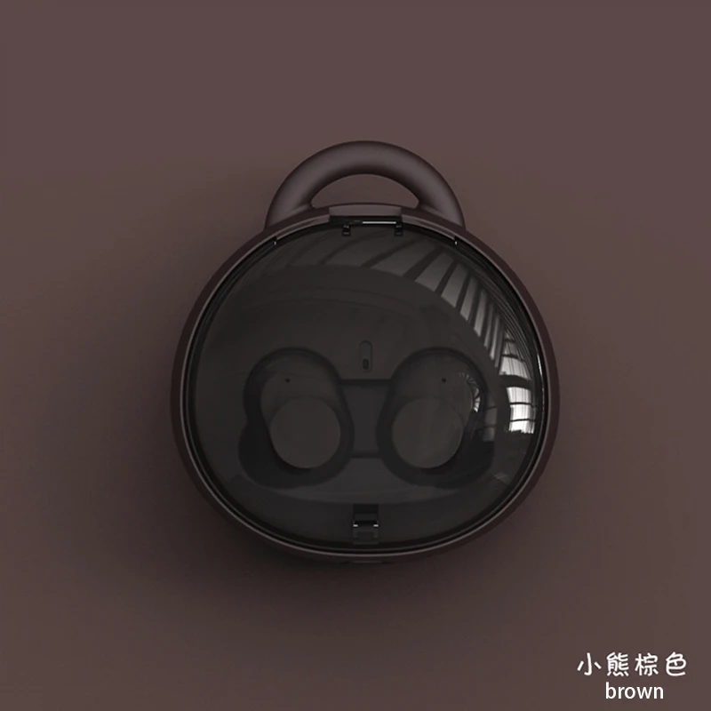 Беспроводные TWS bluetooth-наушники с рисунком дьявола из мультфильма, мини стерео, бас, Bluetooth 5,0, шумоподавление, микрофон, гарнитура, наушники i10 - Цвет: brown