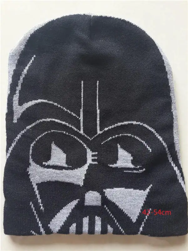 Darth Vader baby Вязанная шапка звездного Дарта Вейдера, штурмовика, модная мультяшная маска, шапочки, головные уборы для мужчин и женщин, зимняя теплая шапка Skullies, шапки в стиле хип-хоп - Цвет: Darth Vader baby
