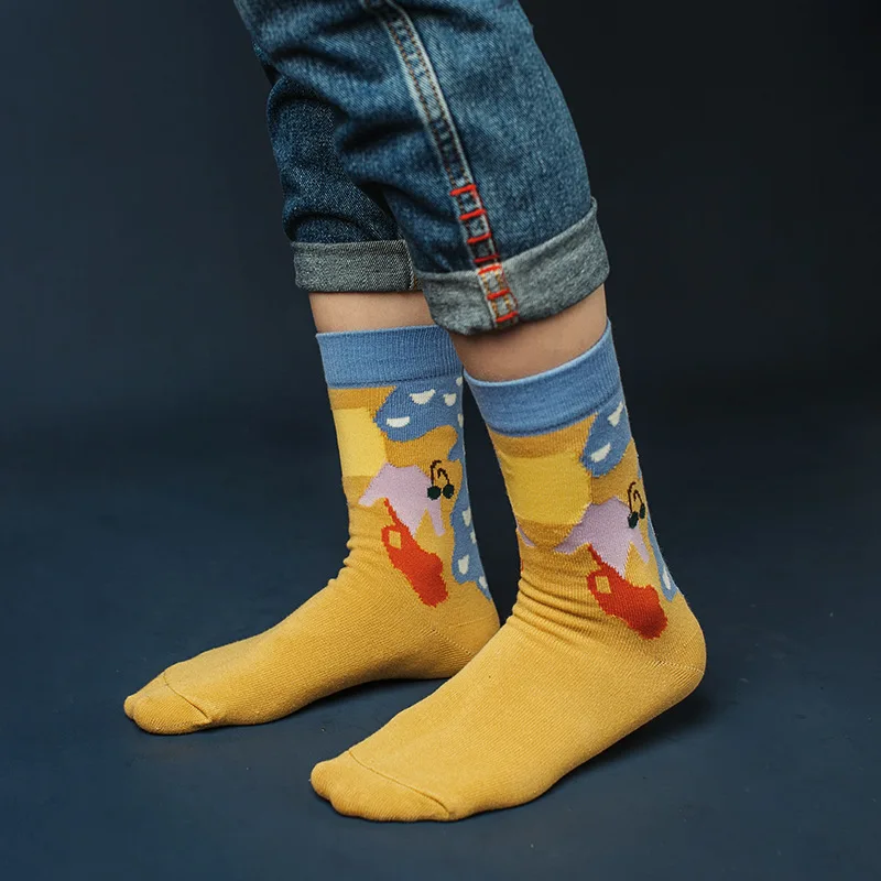 SP & CITY/хит продаж женские Носки с рисунком из мультфильма Ins Style хлопковые забавные