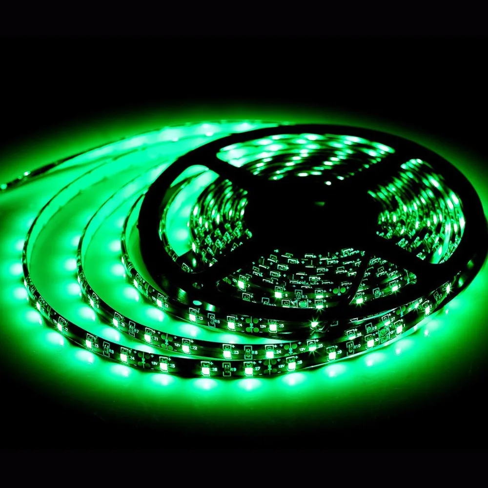 Светодиодная лента 3528 черный pcb водонепроницаемый DC 12V 300led 5m дневной свет 6500k