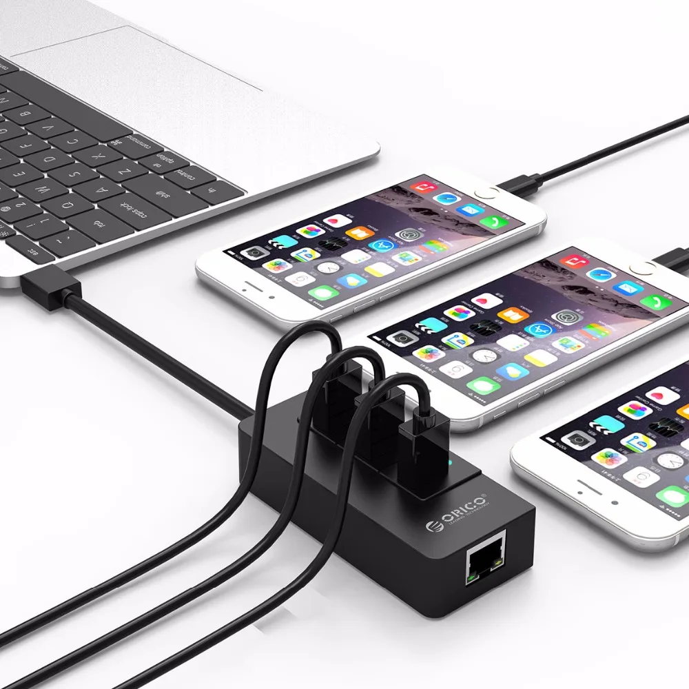 Концентратор ORICO с 3 портами USB 0 1 порт RJ45 концентратор высокоскоростной