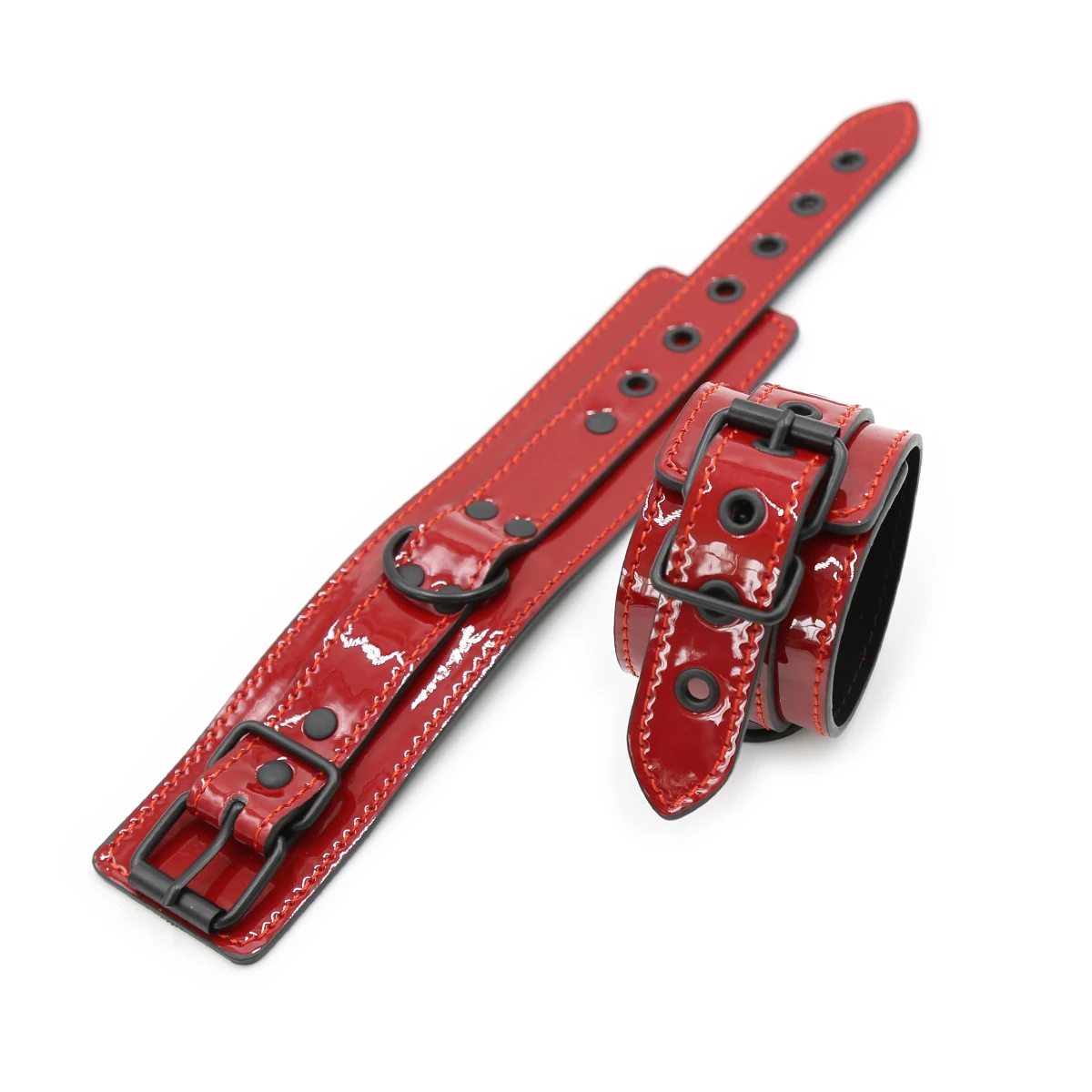 LoveFun 6 шт. бондаж БДСМ сексуальный набор лаковая кожа раб ошейник маска для глаз