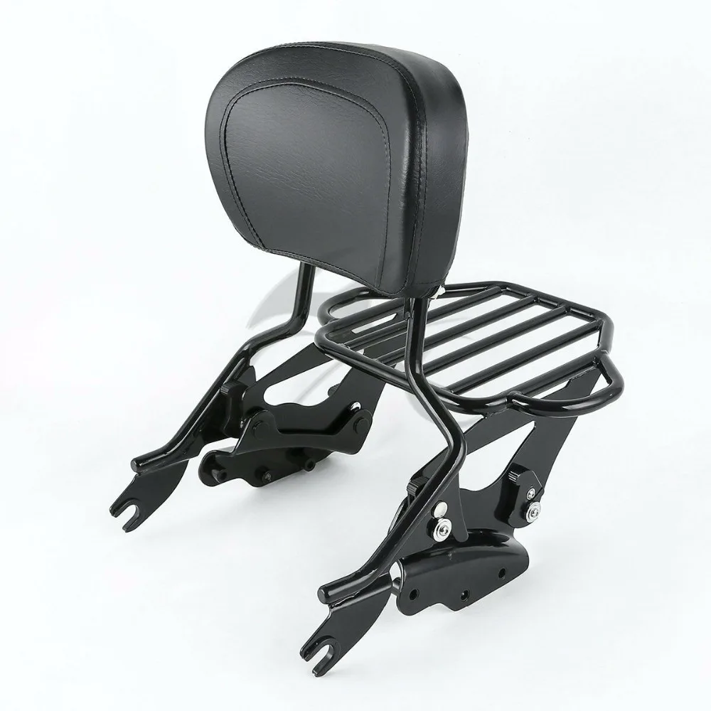 Мотоцикл спинки Сисси Бар+ багажная стойка+ 4 точки док для Harley Touring Road King Road Glide 2009-2013