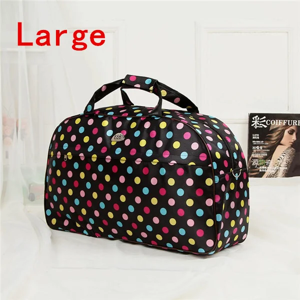Colorful Dot Large Дорожные вещевые водонепроницаемые повседневные сумки для мужчин/женщин Чемодан путешествия Сумки нейлона с печатанием - Цвет: Colorful Dot Large