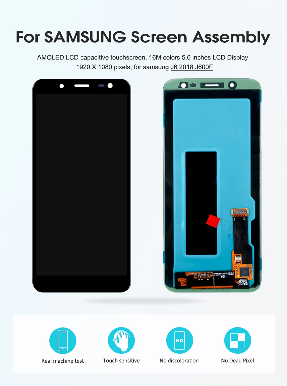 Супер AMOLED lcd для samsung Galaxy J6 J600F J600f дисплей сенсорный экран сборка Замена j600 черный lcd