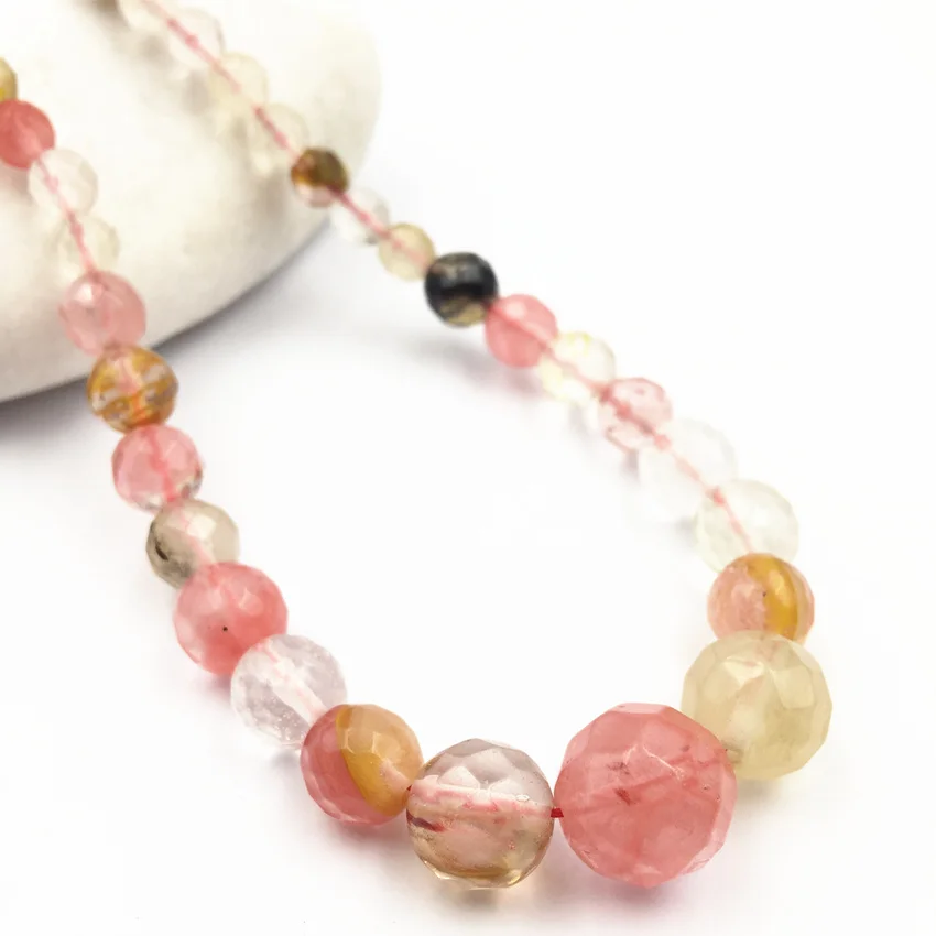 Ожерелье женское в этническом стиле с бусинами из арбуза 6-14 мм | Украшения и