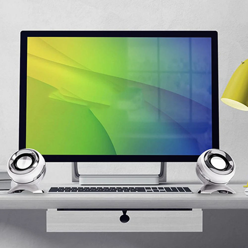 2 шт. портативный динамик Настольный Ноутбук компьютер проводной USB питание аудио