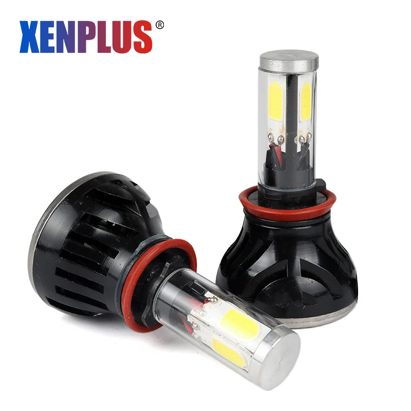 Xenplus H11 СВЕТОДИОДНЫЕ Фары H4 H7 H1 H3 H27 HB3 HB4 H8 9007 5202 H13 Автомобильные фары 4 боковых чипа
