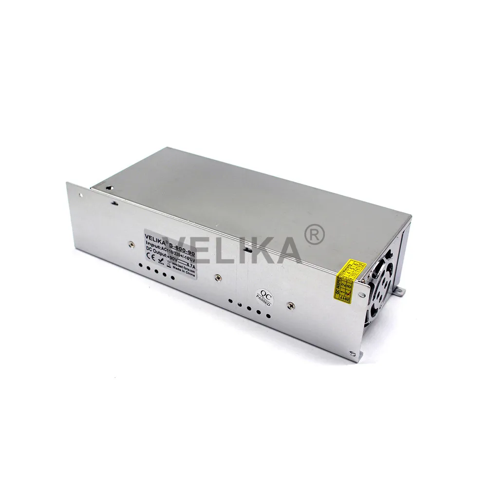 Одиночный выход импульсный источник питания DC 90V 6.7A 600W SMPS для ЧПУ промышленного