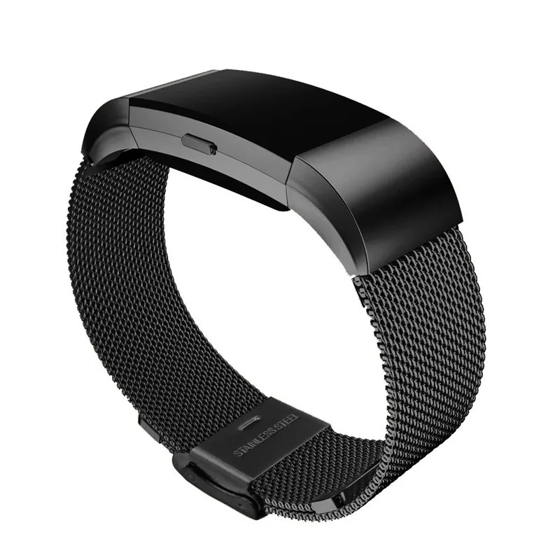 Лидер продаж! Роскошные Milanese Loop ремень и ссылка браслет Нержавеющая сталь Диапазон регулируемый Синтетическое закрытие волос Браслет для fitbit заряд 2 трекер jan5