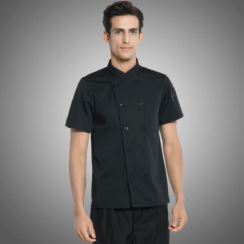 Униформа шеф повара для взрослых куртка с коротким рукавом Мужская одежда