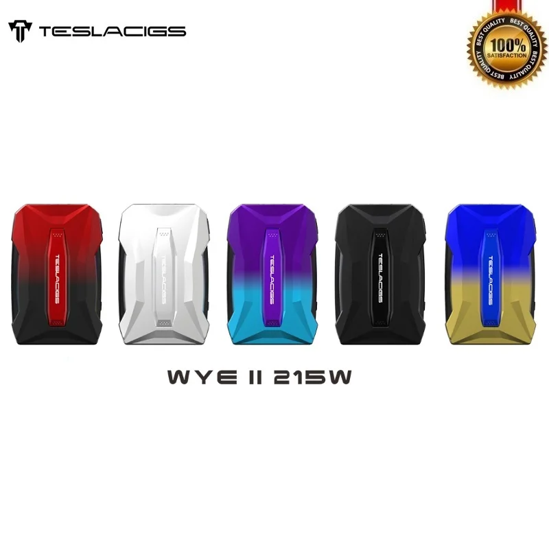 Оригинальный Tesla WYE II 215 Вт TC бокс мод работает от аккумулятора 18650 Teslacigs Vape Mods Vs Punk 0