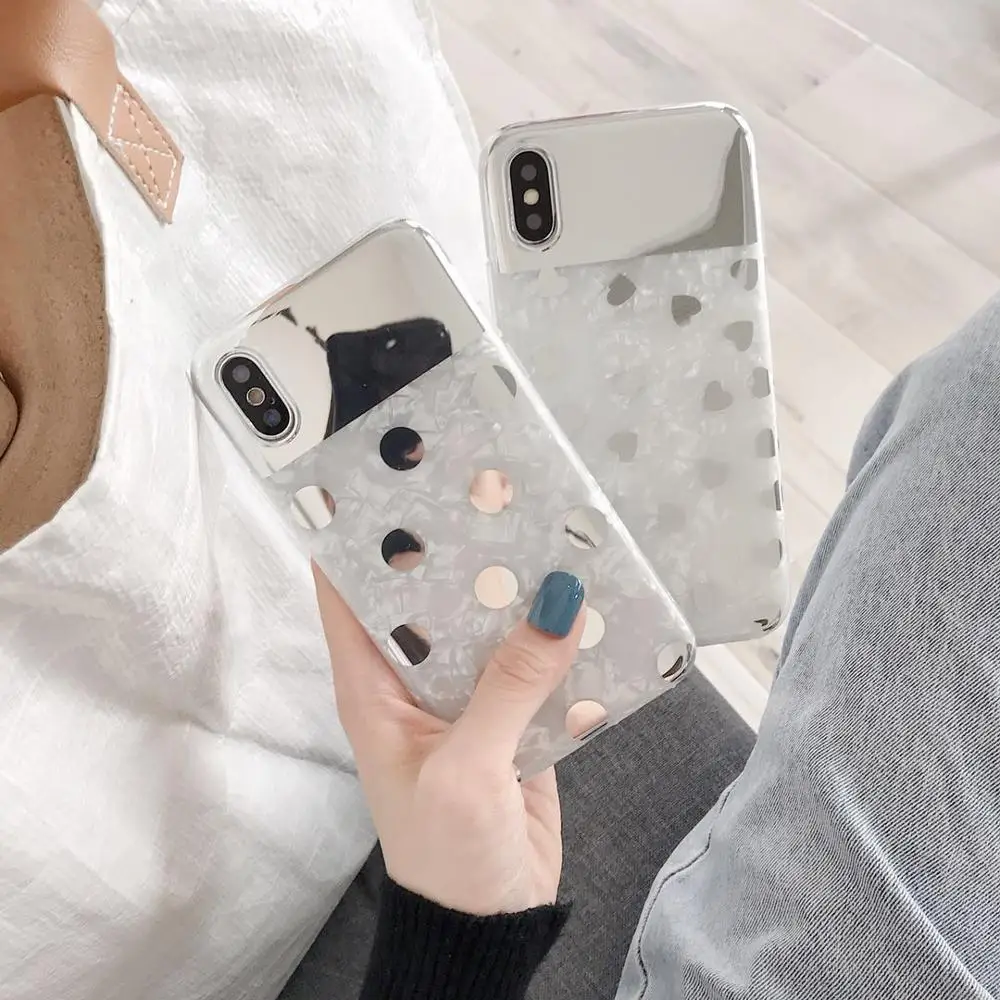Роскошный зеркальный силиконовый чехол для телефона iphone X XR XS MAX модный тонкий