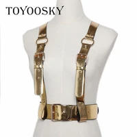 new punk o ring garters color leather body bondage cage sculpting harness waist belt straps suspenders belt gold toyoosky