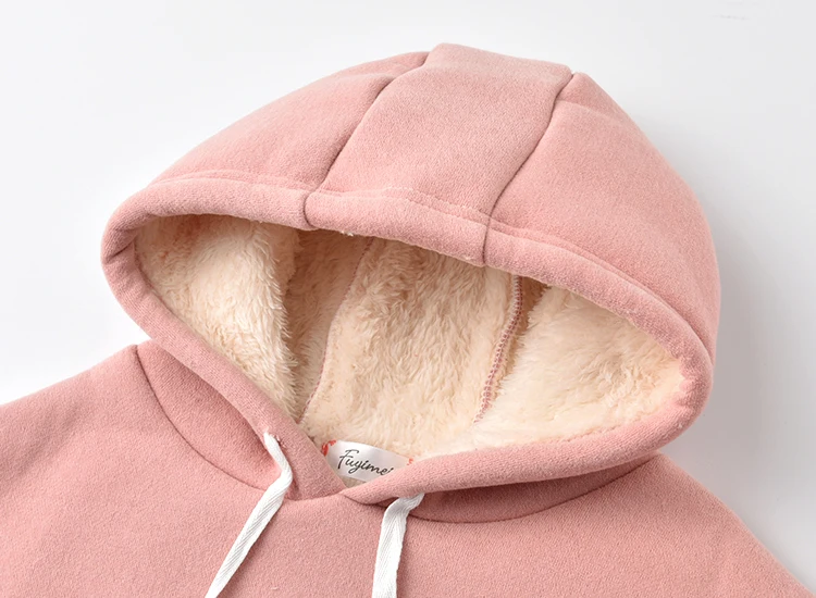 BibiCola Girls Coats Jackets Plus Cashmere 2018 Winter Children Outerwear for Kids Clothes Christmas Deer Hooded Coat | Детская одежда