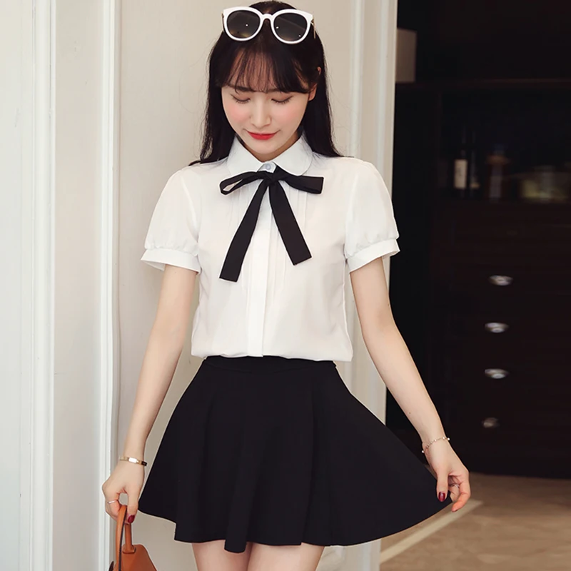 My NewIn летняя рубашка новинка Корейская версия свободные белые рубашки блузки для