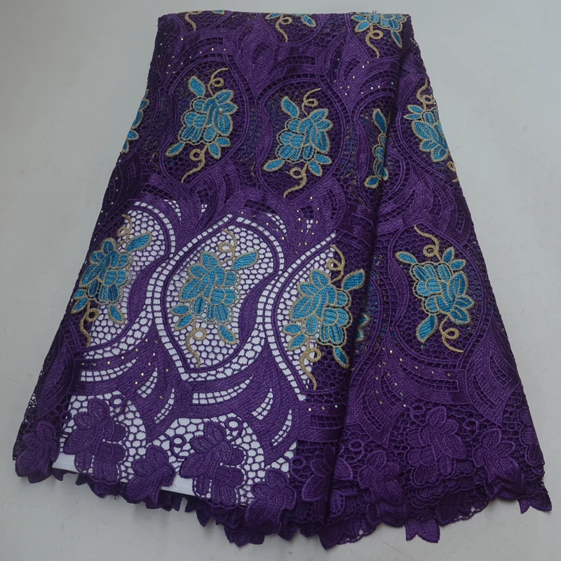 8 color High quality African guipure lace fabric two colors big cord 5yards/lot thick water soluble WLP016 | Дом и сад