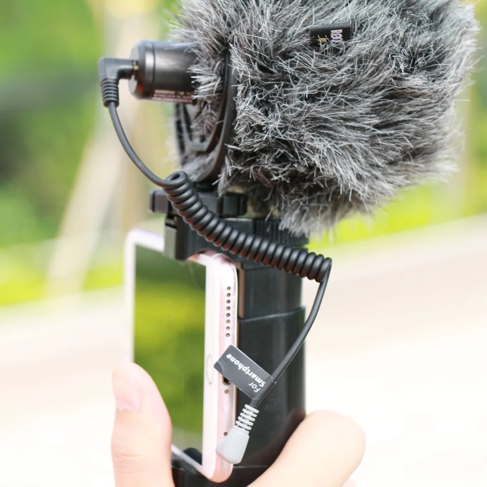 Ulanzi 3,5 мм TRS для TRRS Соединительный кабель адаптер для RODE VideoMicro VideoMic Go BY-MM1 микрофон для iPhone 6 5 Android смартфон