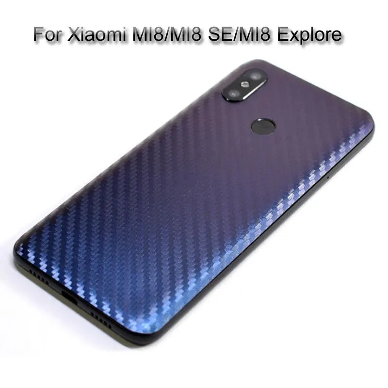 Затенение Цвет 3D углеродного волокна стикер Телефон задняя крышка пленка для Xiaomi