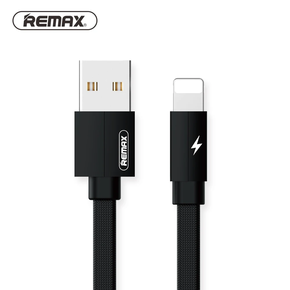 Кабель для передачи данных REMAX Kerolla RC-094i для iPhone Xs max XR X 8 7 6 8s 7s 6s plus 5 5S SE iPad air 2 mini 2.1A кабель для быстрой зарядки - Цвет: Черный