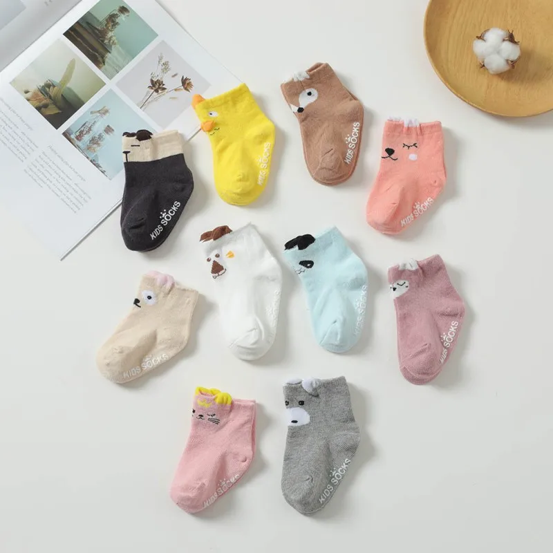 Baby Boys Girls Infant Cotton Cartoon Pattern Socks Warm Anti Slip Floor Socks Leg Warmer