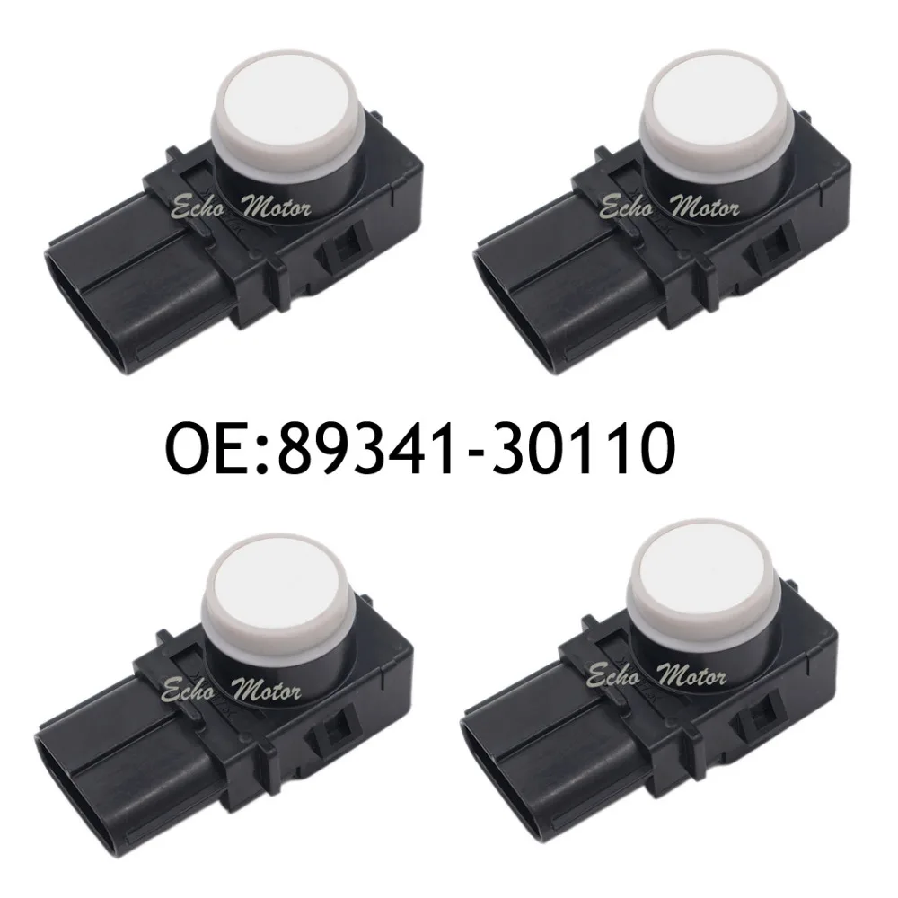 

New SET(4) 89341-30110 188400-8080 PDC Parking Ultrasonic Sensor White Color For Toyota