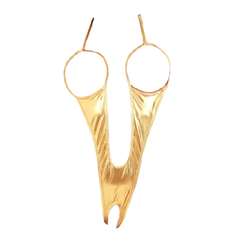 Женское сексуальное нижнее белье из искусственной кожи с открытой спиной