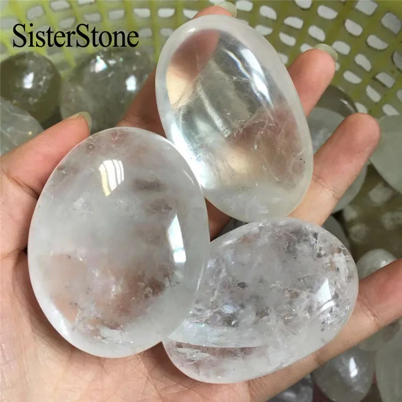 Clear crystal Кварцевый кристалл пальмовые камни и минералы Рейки Исцеление мадагаскарский драгоценный камень в подарок - Цвет: Clear crystal