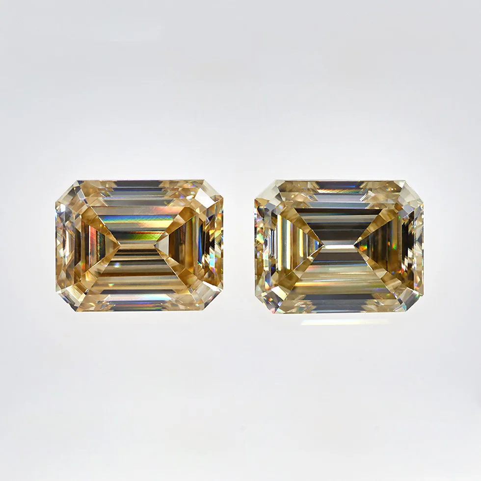 Желтое кольцо с цирконовым покрытием Изумрудное 0.3ct карат 3*5 мм желтое похожее на