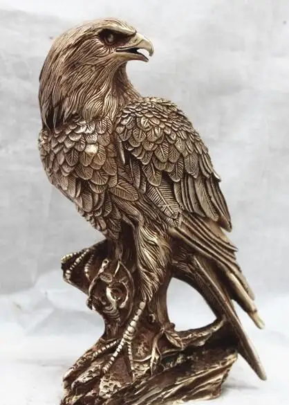 Свирепые китайские Серебристые фигурки Hawk Eagle Bird Arabia статуя|Статуи и скульптуры| |
