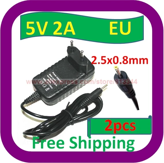2 шт./набор бесплатная доставка 5 штук в упаковке 2A ЕС Подключите адаптер